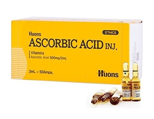 Saures reines Ascorbinvitamin C Huons, das glühende Haut-Behandlung weiß wird