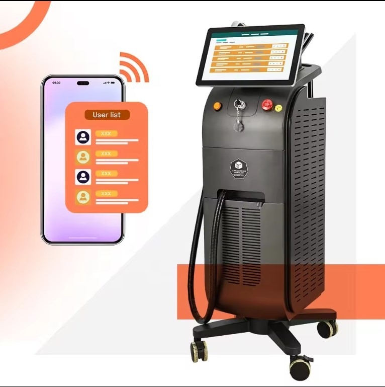 808nm Ein-/Doppelgriff 1200W 1800W Diodenlaser-Haarentfernung Maschine Eis Titan für den Salon