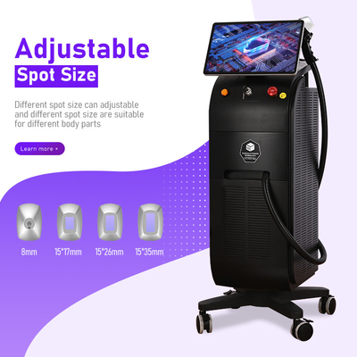Dioden-Laser-Haarentfernung Maschine 3 Wellen Wechselbare Flecken Eis Titan Haare entfernen