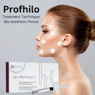 Durchsichtiger Profhilo Hautverstärker Hyaluronsäure Hautfüllmittel Eine Spritze pro Schachtel Spritze enthalten